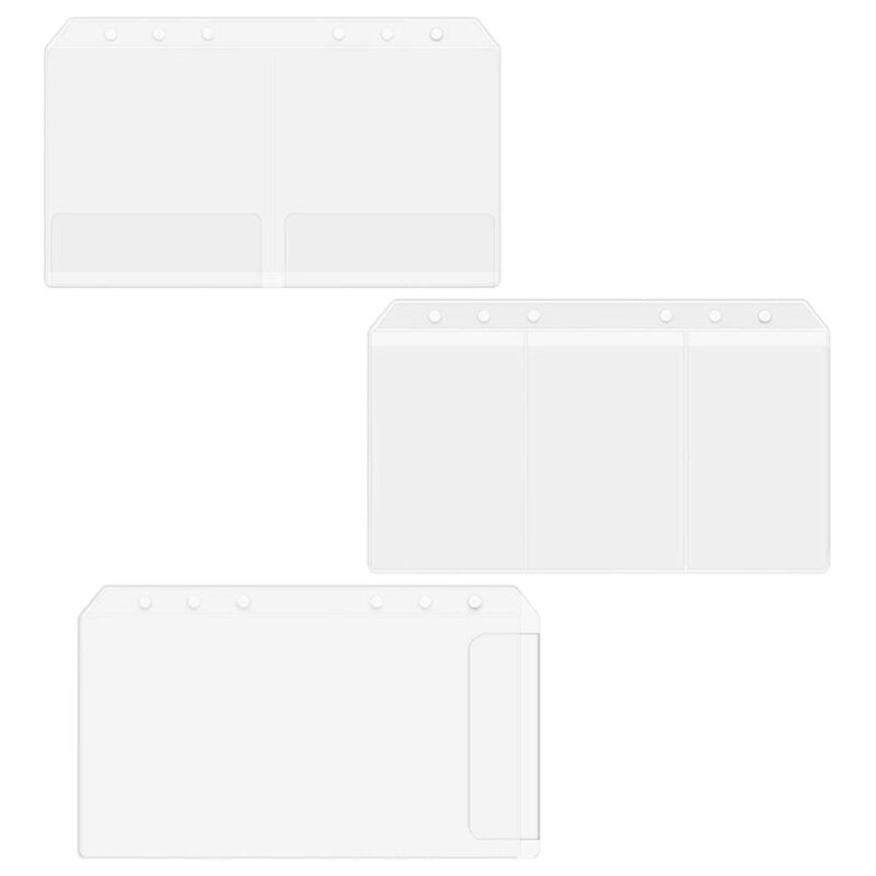 A6 Binder Pocket Notebook ricarica Filler Organizer maniche per biglietti da visita pagine busta per contanti busta per banconote borsa a fogli mobili