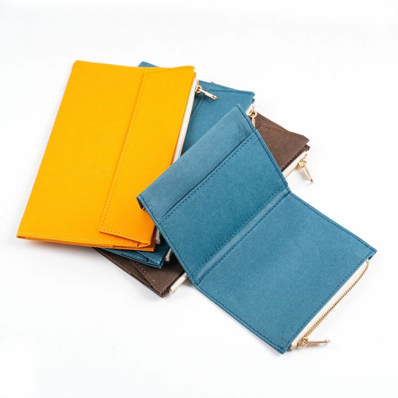 Original TN Zipper Storage Bag Accessories DuPont Paper Travel Notebook Water Washed Kraft Paper Receipt Bag Storage Bag