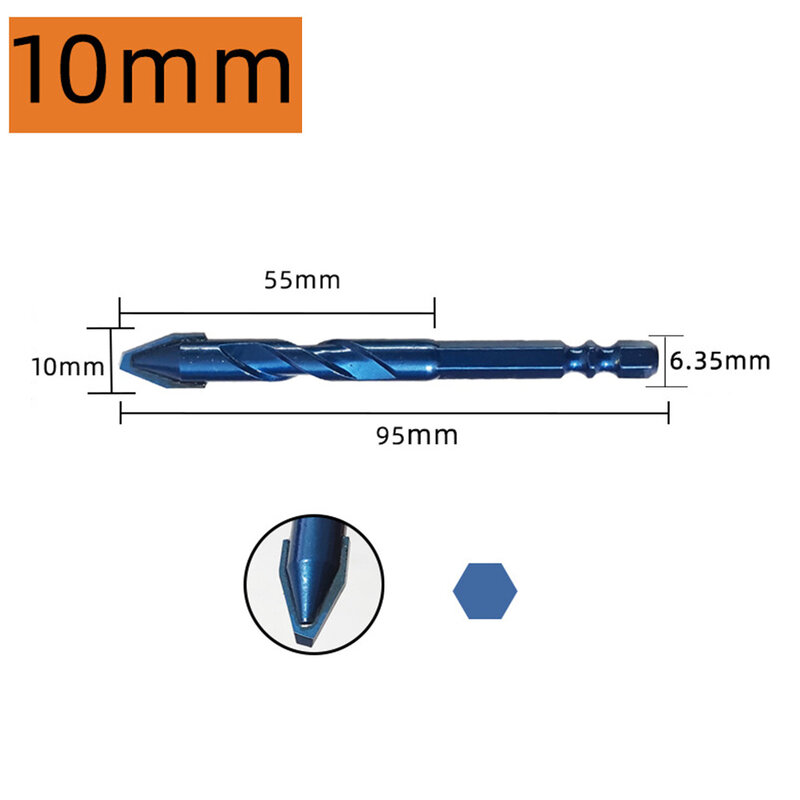 4 Stuks 6-12Mm Boor Bits Carbide Boren Voor Wand Glas Hout Metalen Tegels Voor 6.35Mm Drlling Op Gipsplaten Boor Bit