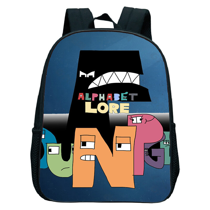 Alfabet Lore ransel anak laki-laki perempuan, tas punggung kecil tahan air motif huruf lucu untuk sekolah anak TK