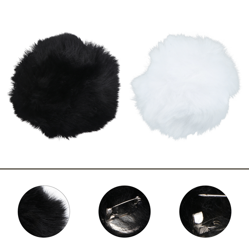 2 Pcs Costume For Kids Pompom Animal Cosplay Prop Costume Performance Plush Ball Large Child Party