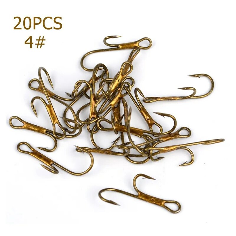 Super Strong Fishing 20pcs Double Hook Tools Worm Lure Barbed Crank Pike Fish High Carbon Steel Hooks Ultra