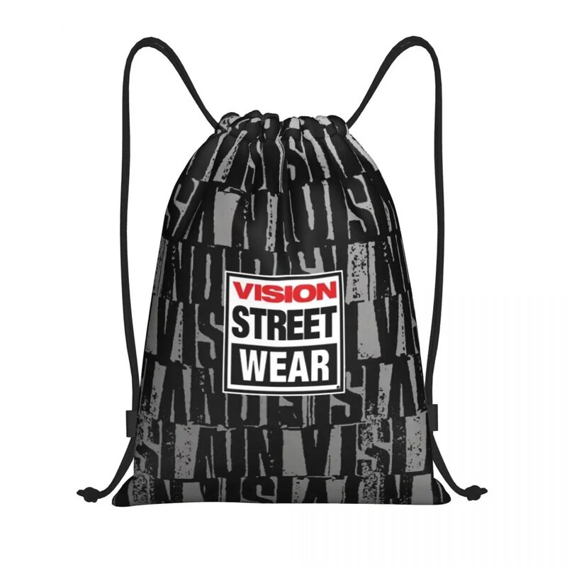 Niestandardowe odzież uliczna Cool Vision torba ze sznurkiem mężczyzn kobiet składane plecaki treningowe z siłownia