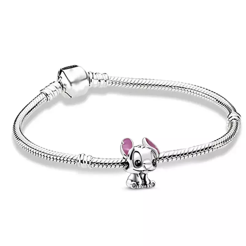 Disney Cartoon Stitch Bracelet for Women Girls Original Minnie Beaded Bracelet Accessories Birthday Gifts Christmas Gift