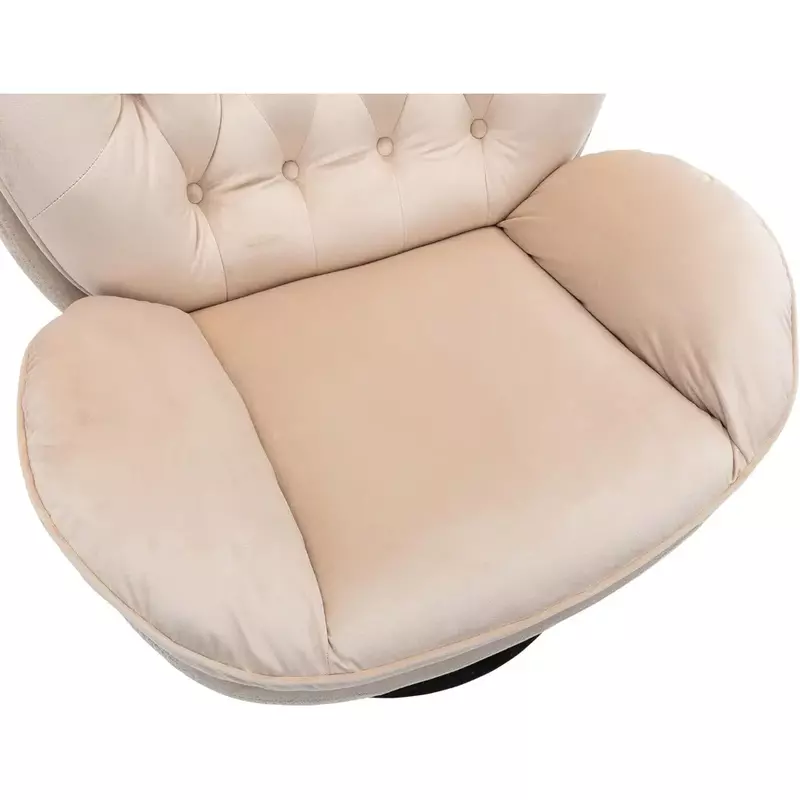 Бархатный поворотный акцентовый набор, удобное кресло, стул для телевизора, современный шезлонг с оттоманкой с металлическими ножками
