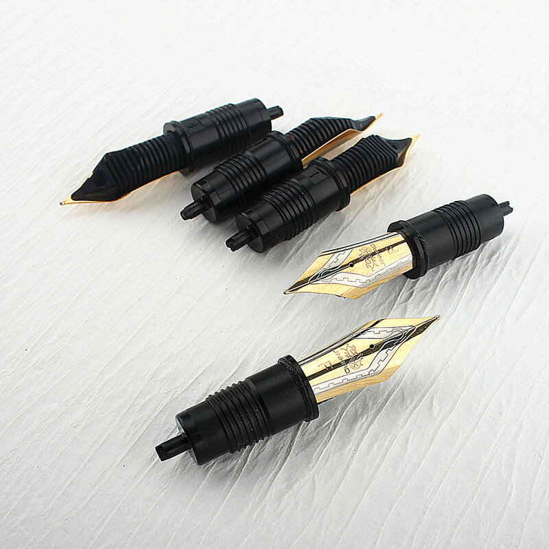 Jinhao-pluma estilográfica X159/9019, plumín de reemplazo #8, plumín dorado Extra fino, fino, tamaño medio