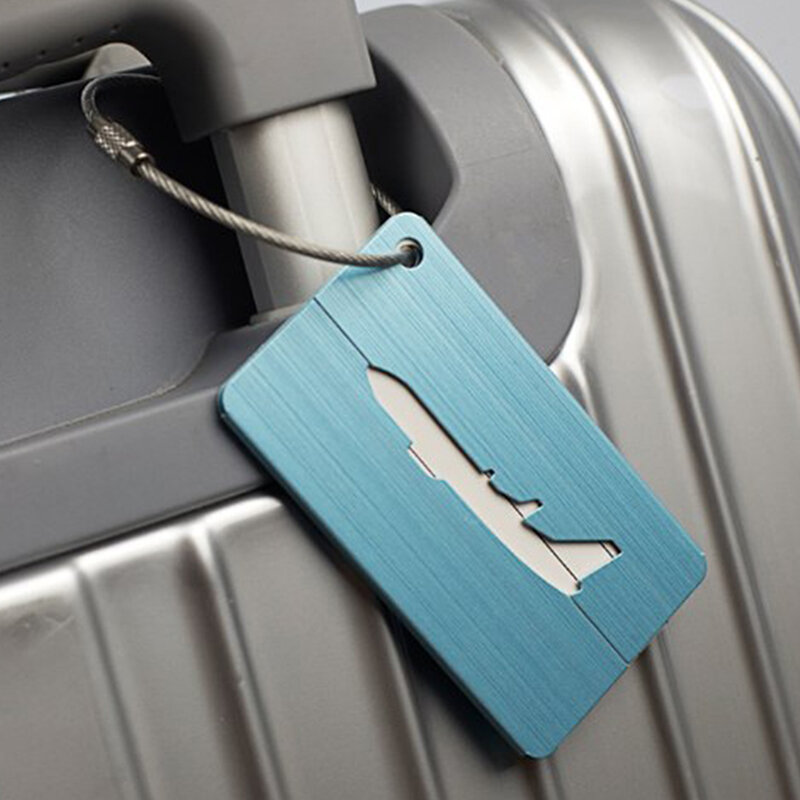 Mode Reisegepäck anhänger Gepäck Namensschilder Koffer Adresse ti ketten halter Aluminium legierung Gepäck anhänger Reise zubehör