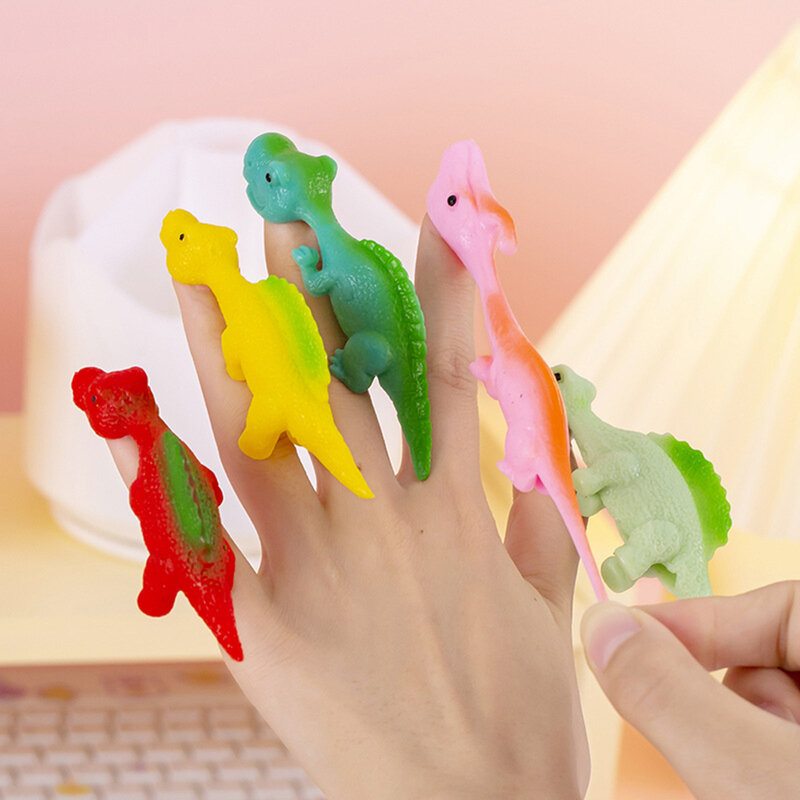 Mini juego de dinosaurio de tiro con dedos para niños y niñas, favores de fiesta de cumpleaños, Carnaval, Navidad, premio, piñata, 5, 10 piezas