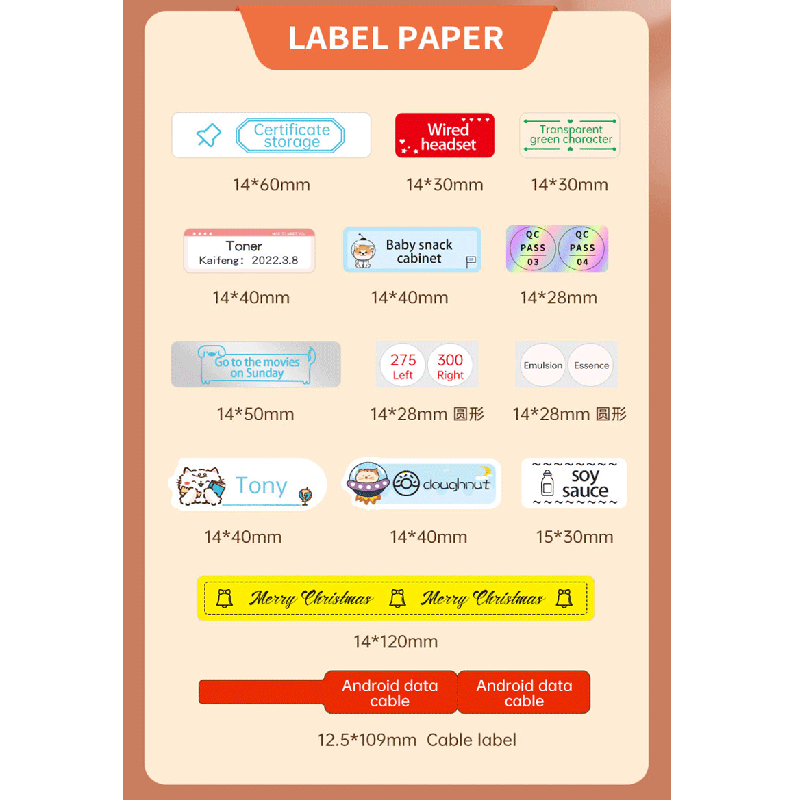 Il rotolo di carta per etichette in PET a trasferimento termico Niimbot B18 mantiene 8-10 anni il nastro di carbonio colorato per l'ufficio del creatore di etichette portatile termico