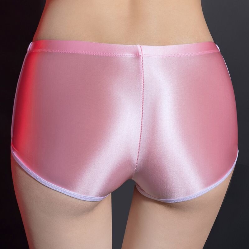 Summer Spring Glossy Women Shorts Elastic Briefs Underpant Women Boxer Panties