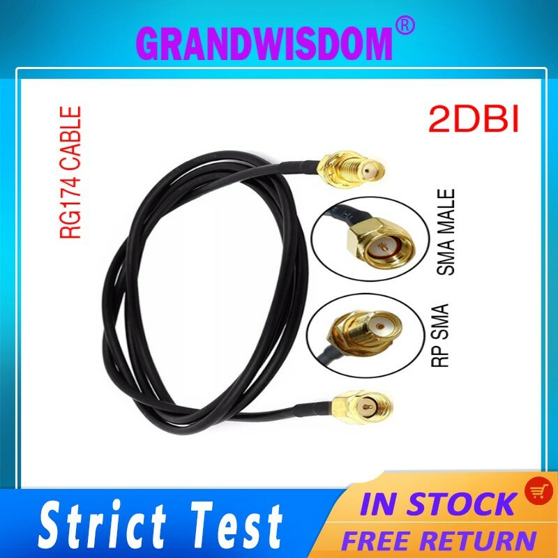 GWS  coaxial 100cm SMA Female to SMA Male Plug Connector Pigtail  Jumper Extension Cable IOT RG174 customizable length for RF