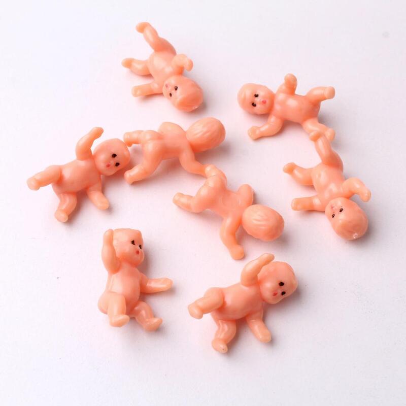 Reutilizável Plastic Baby Figurine Ornamentos, Baby Shower Jogo Suprimentos, Decoração do partido, Mini Baby Shower Presente, 10 Pcs