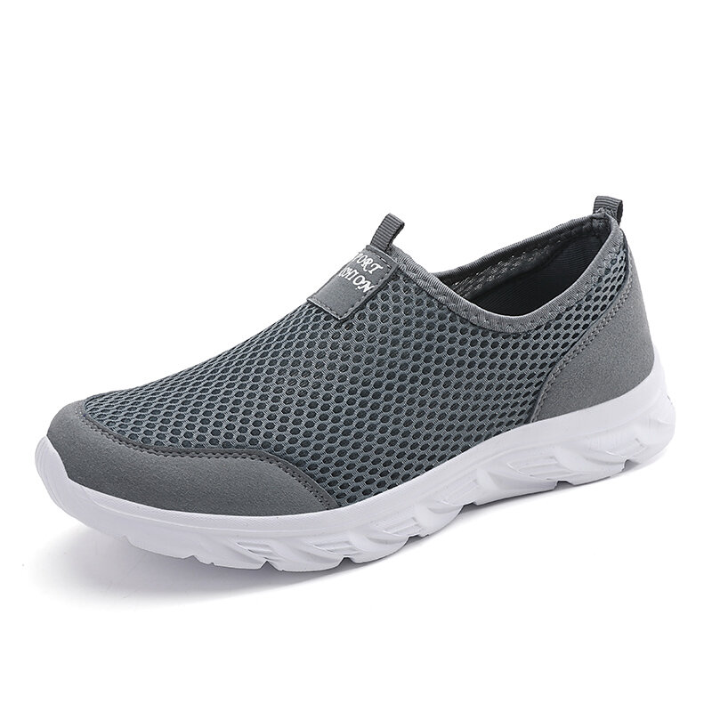 2023 Lightweight Men Casual Shoes Breathable Slip on Male Casual Sneakers Anti-slip Men's Flats Outdoor Walking Shoes Size 39-47