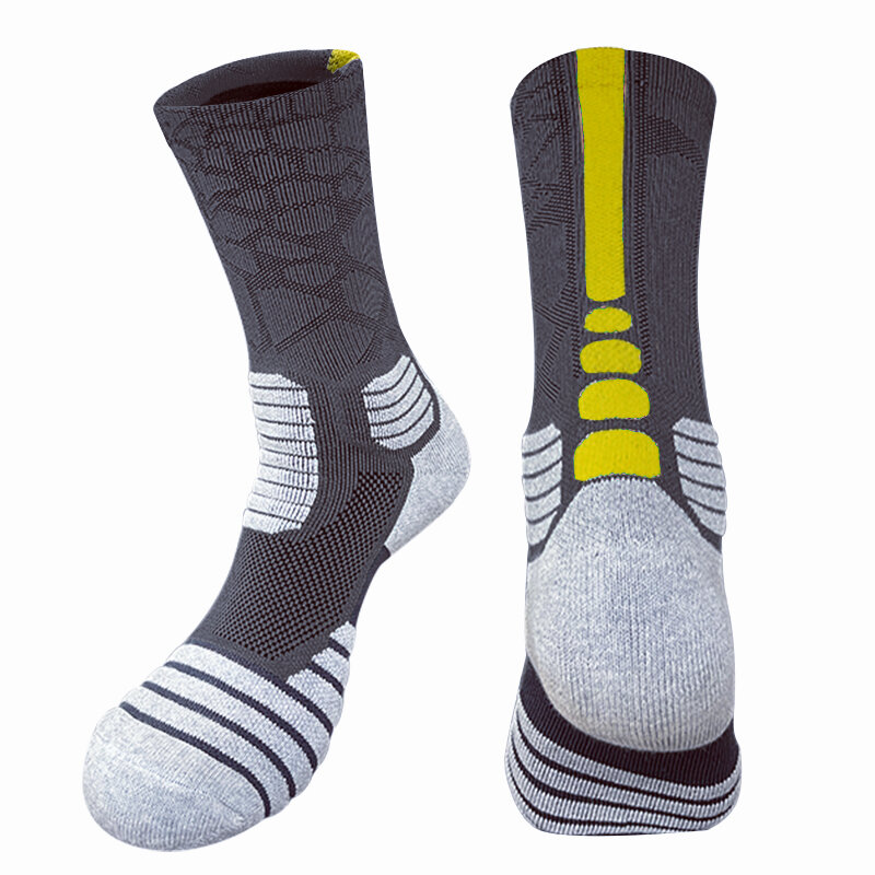 High Quality New Men Outdoor Sports Elite Basketball Socks Men Cycling Socks Compression Socks Cotton Towel Bottom Men's Socks