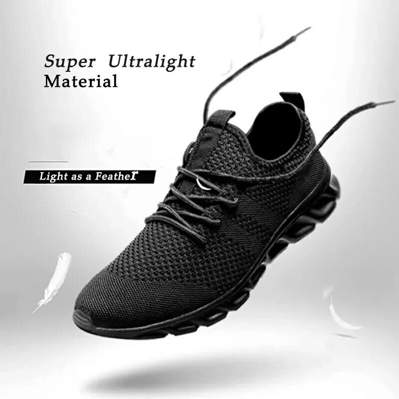 Zapatillas ligeras para correr para hombre, deportivas de estilo casual y cómodo, sneakers transpirables antideslizantes resistentes al desgaste para caminar al aire libre, gran oferta