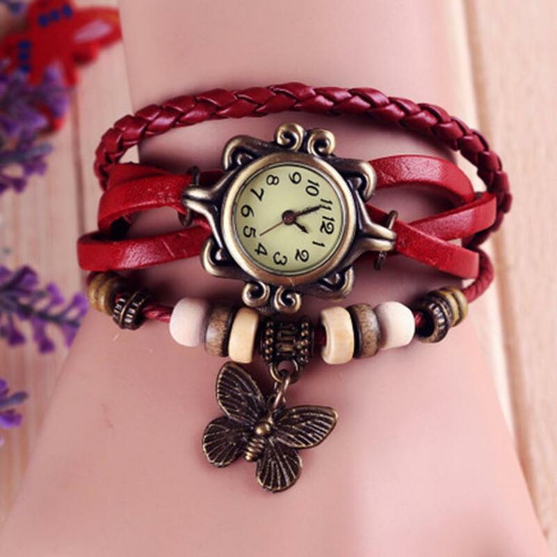 Adjustable Metal Watch Faux Leather for Daily Fashion Watches Weave Wrap Watches Wear