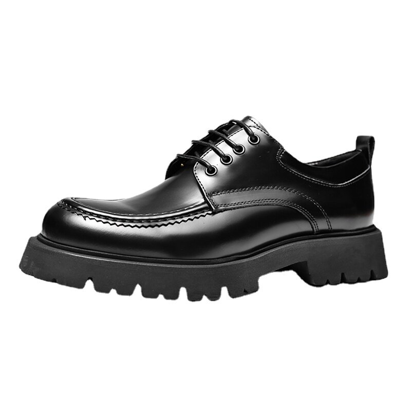 남성용 진짜 가죽 높이 증가 웨딩 엘리베이터 신발, 편안한 통기성 더비 신발, 원피스 신발, 용수철 가을