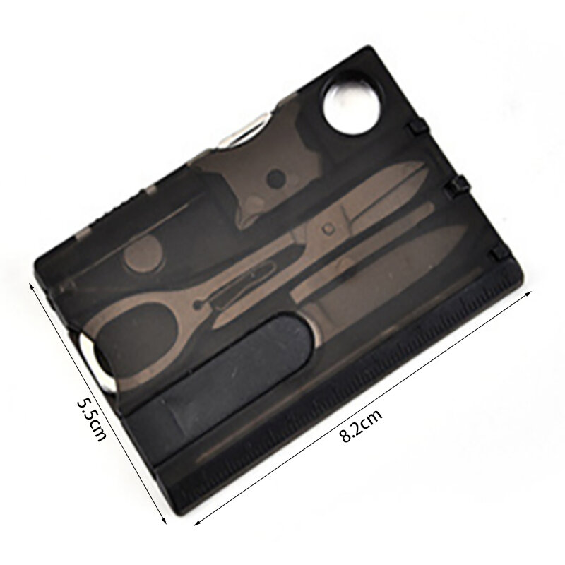 HOT 12 w 1 kieszonkowa karta kredytowa przenośna narzędzia wielofunkcyjne Survival sprzęt biwakowy 1 Box przenośne karty turystyczne narzędzie EDC Gear