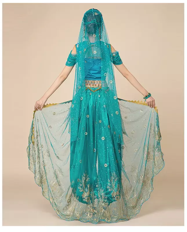 Vestido de danza del vientre para niñas, trajes de Cosplay de princesas Jasmine, estilo chino Han y Tang