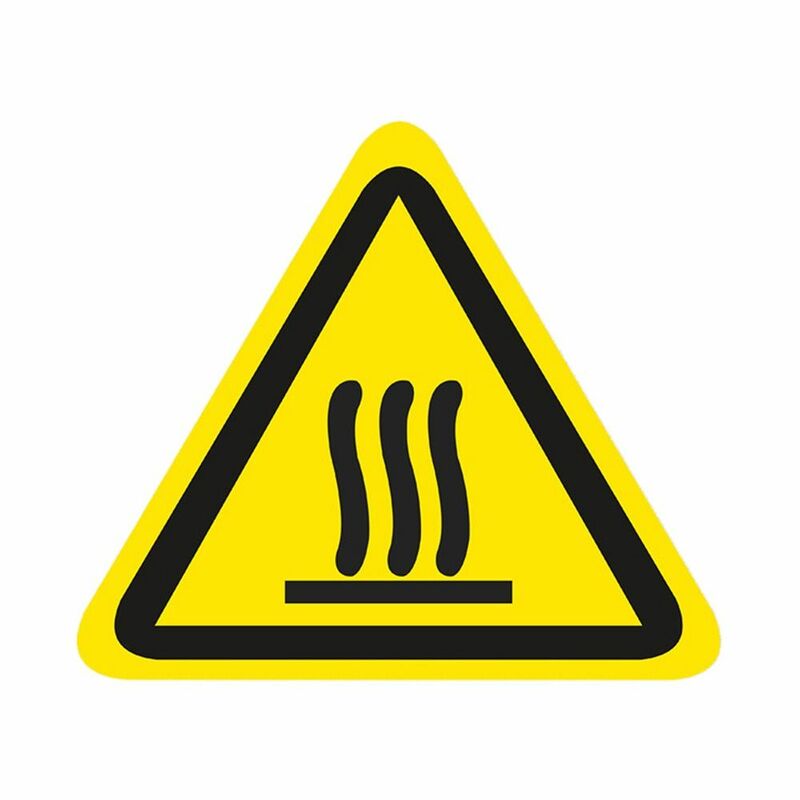 5 Stück gelbe Warnschilder Aufkleber 50mm Dreieck gelb PVC Sicherheits hinweis Etiketten wasserdichte öl beständige Industrie Warnschilder