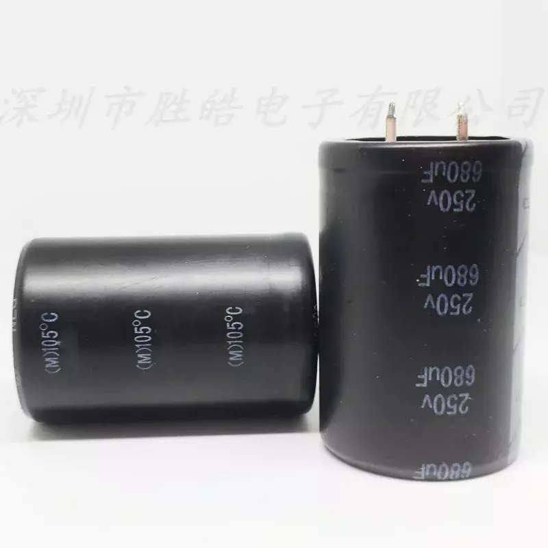 Capacitor eletrolítico de alumínio dos pés duros, 250V680UF, volume 22x45mm, 2-20 PCes