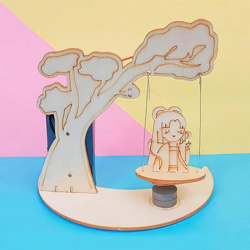 Stem DIY Toy Swing Model Toy Wooden Science Educational Toy Handmade Magnetic Swing Set For Educational Purposes In Classroom
