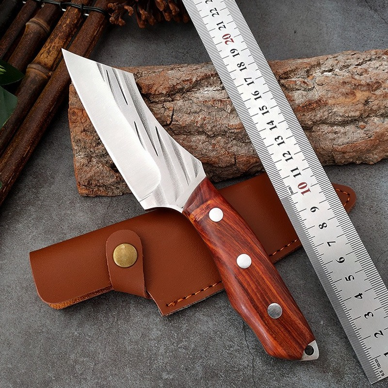 4inch Forged Paring Utility Knife Chef's Boning Butcher Meat Fruit Knife Cleaver Outdoor BBQ Camping Hunting Small Knife