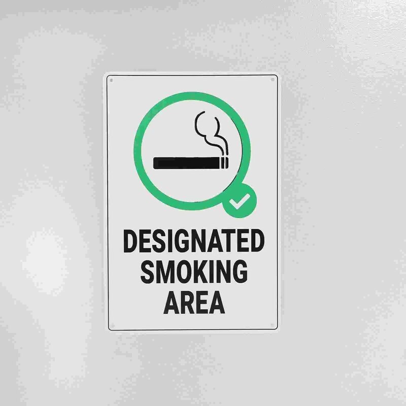 Papan tanda Area merokok indikator dinding dalam ruangan untuk rumah Area merokok piring dinding