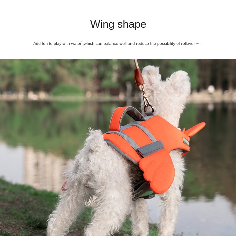 Pet Life Jacket Little Wing Style Dog Swimming in Summer Playing with Water Safety Clothes To Protect Pet Safety Dog Accessories