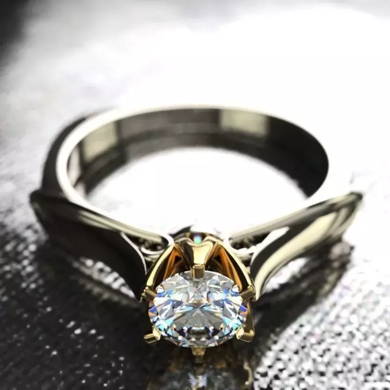 Anello in oro puro 18 carati per donna anelli Moissanit naturali con pietre preziose bellissimi gioielli coppie accessori da sposa nuova tendenza 2023