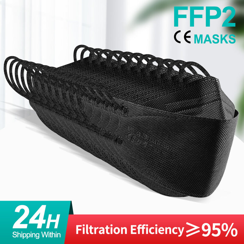 Ffp2mask kn95 máscaras mascarillas fpp2 proteção de segurança kn95 máscara de peixe ffp2reutilizável aprovado higiênico mascarilla ffp2