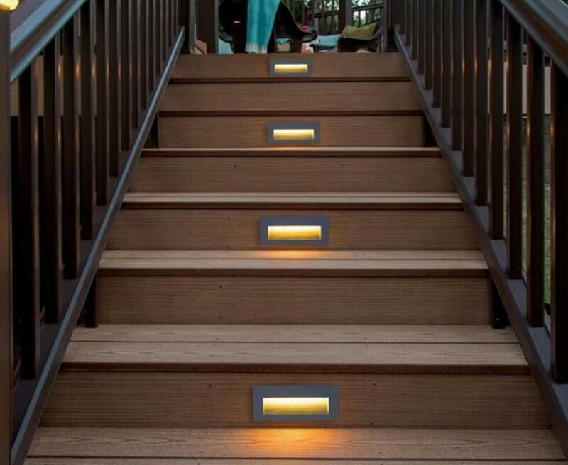 Impermeável LED Stair Lâmpadas, Enterrado Footlights, Recessed Passo, Corner Light, Villa Iluminação de Canto, 3W, DC 12V, AC 85-265V, 85PCs