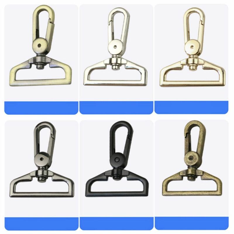 6 Colors Metal Snap Hook New 56*46mm Luggage Hardware Accessories Trigger Clips Rotating Webbing Buckle Leather Strap