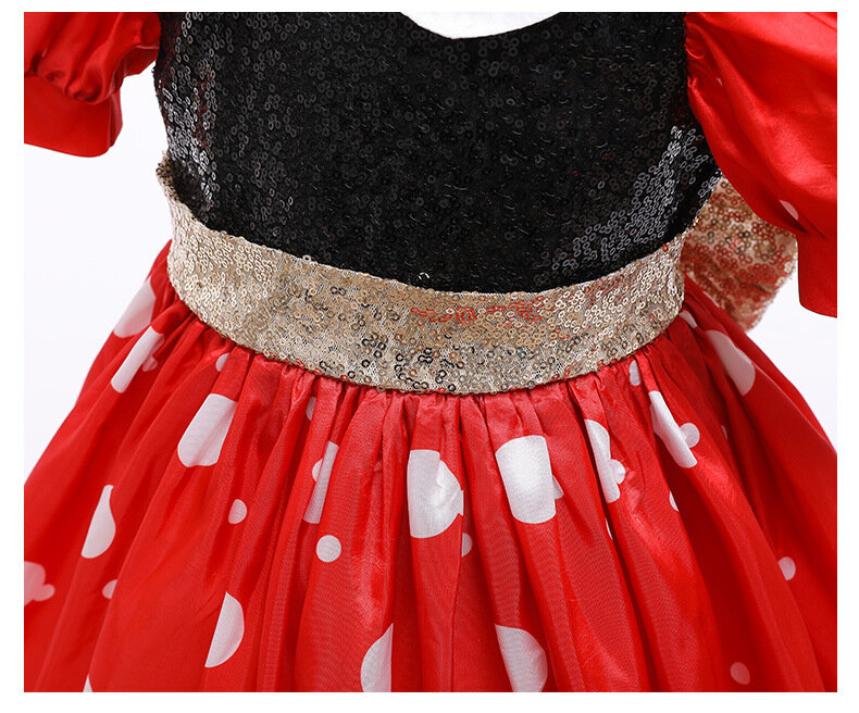 Платье для девочек с героями Диснея, Микки Маус, одежда с героями мультфильмов Минни, повязка на голову для мальчиков, костюмы для косплея, необычный комплект одежды с галстуком-бабочкой