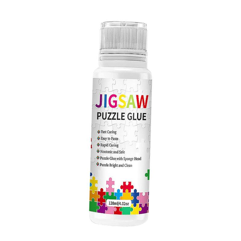 Cola Quick Drying Jigsaw Puzzle, Cola Craft Puzzle, Clear Saver para papel e madeira, Fácil de Aplicar, 120ml