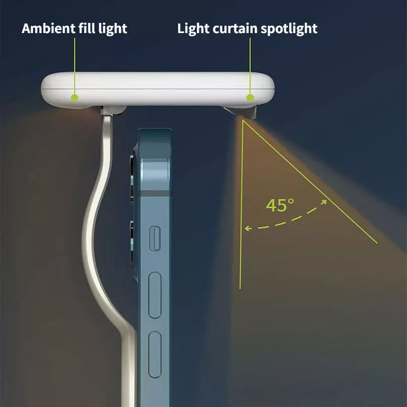 Luz LED de Preenchimento Ecológico MagSafe, Luz Anti-Azul, Proteção para os Olhos, Lâmpada Pendurada, Leitura Noturna Simples, Telefone Móvel iPhone