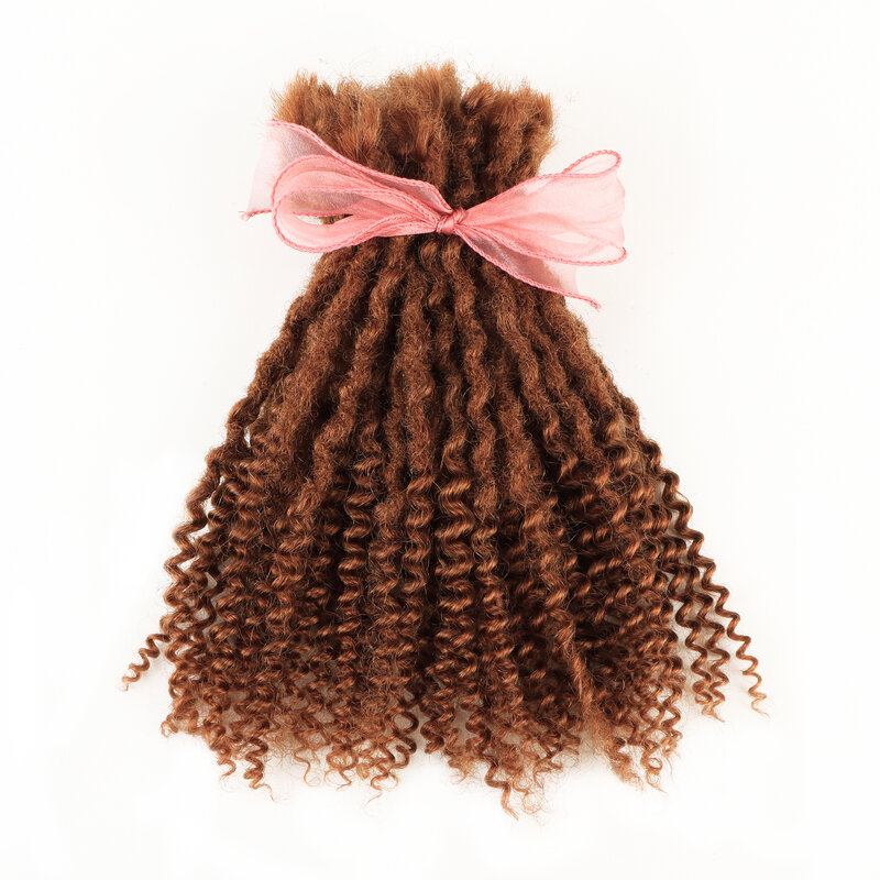 Soft Human Hair Dreadlocks Extensions Curly In the End Freego Real Human Hair Handmade Can Be Dyed deep goddess samples