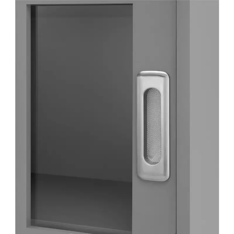 Shelly-estante com portas de vidro deslizantes, estante, armazenamento, vermelho, preto, azul, cinza, branco