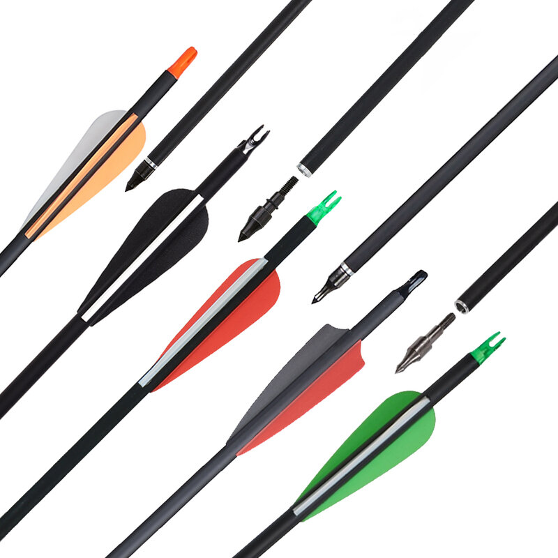 Carbon Arrows Archery Arrows for Hunting 31.5 inch MIxed Carbon Arrows for Outdoor Shooting Sports