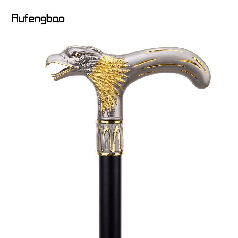 Bastón decorativo para caminar, perilla de bastón de dinosaurio dorado, águila, halcón, caballero, elegante, Cosplay, Crosier, 93cm