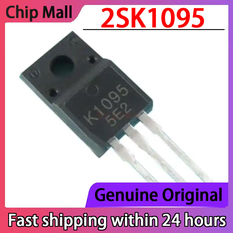 Transistor do efeito de campo do MOS, K1095, 2SK1095, TO-220F, 25A, 60V, original, novo, estoque, 5 PCes