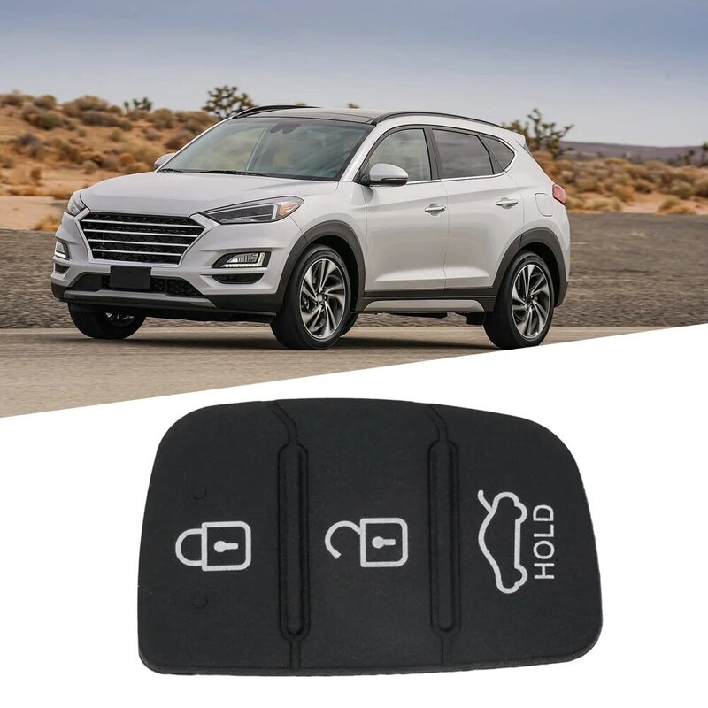 Cleaning By Water Key Pad Key Shell 1pc Easy Installation No Fade Rubber Pad Remote For Hyundai Tucson 2012-2019