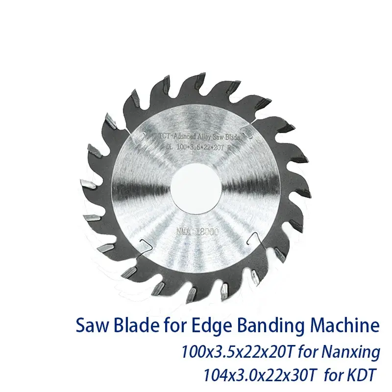 Voor Edge Banding Machine End Trimming 100Mm 104Mm Houtbewerking Zaagblad Hardmetalen Snijschijf Zaagblad