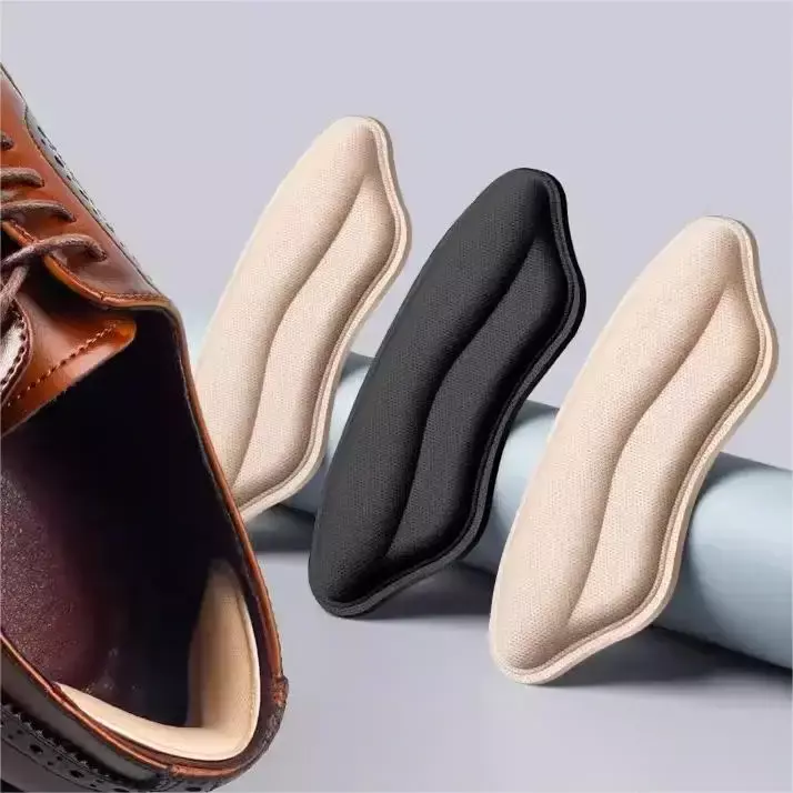 4 pasang sisipan tumit olahraga lembut antiaus Patch pelindung berperekat ukuran sepatu alat modifikasi bantalan kaki untuk hak