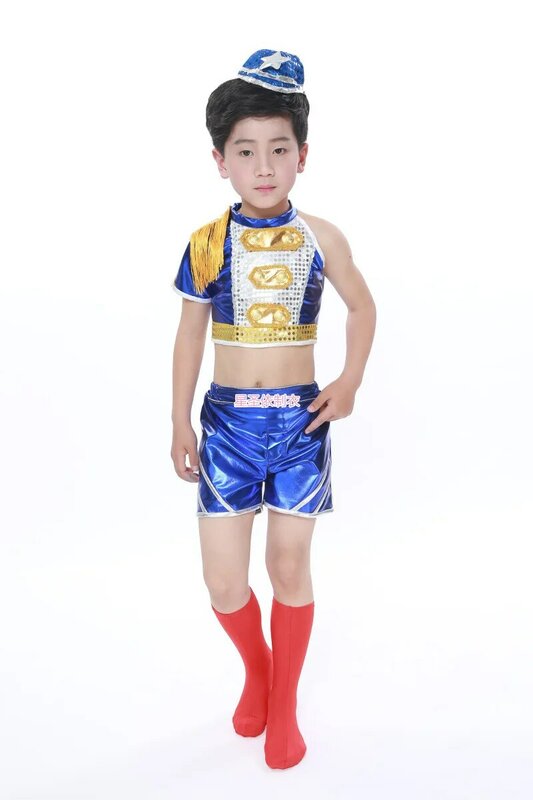 New Children's Performance Clothing Children's Sequins Modern Dance Jazz Dance Clothing Boys and Girls Dynamic Street Dance