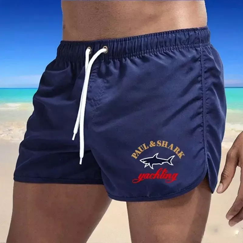 Celana renang seksi multi warna pria, celana pendek pantai voli musim panas liburan berselancar kasual bersirkulasi cepat kering