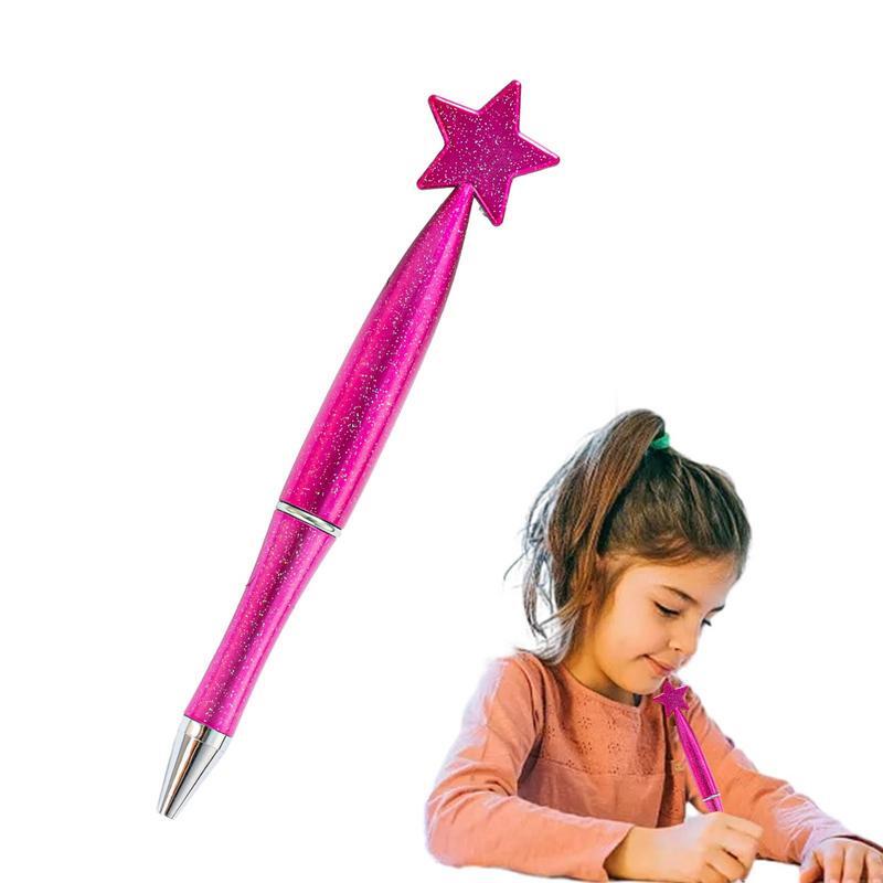 Крутящаяся ручка, шариковая ручка со звездами, ручки для письма, гладкая Милая дизайнерская звезда, многофункциональная шариковая ручка со звездами для школьных принадлежностей и офиса
