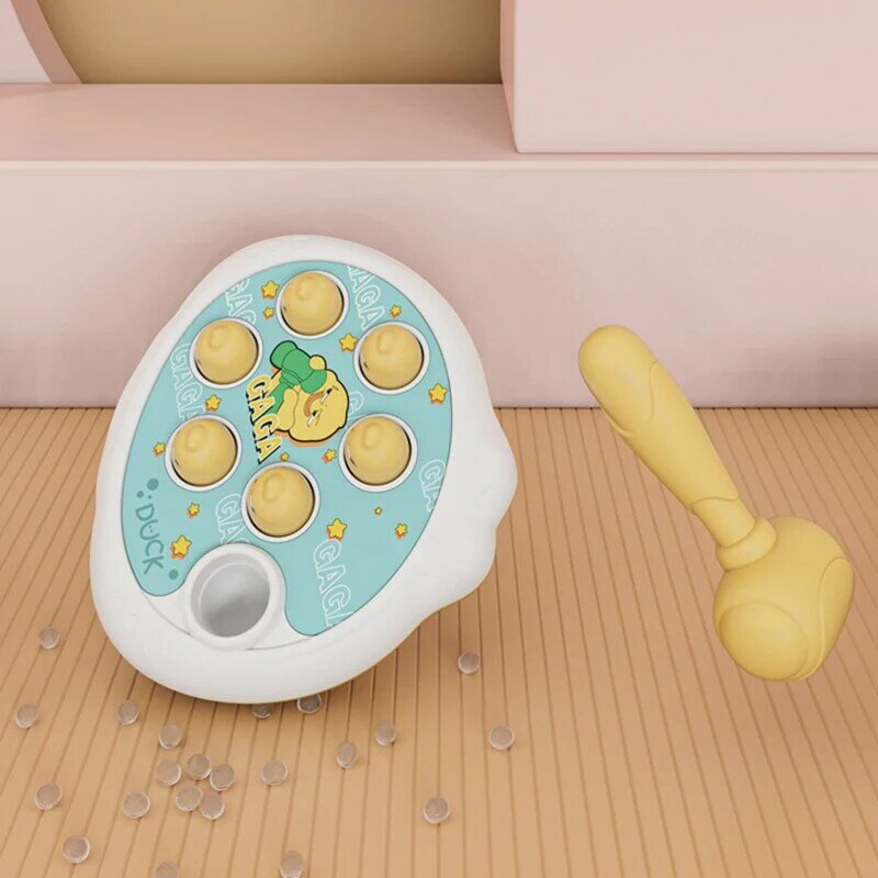 Gra komputerowa zabawka z młotkiem na początku gra komputerowa zabawka dla dzieci interaktywna zabawka żaba/kaczka/świnia