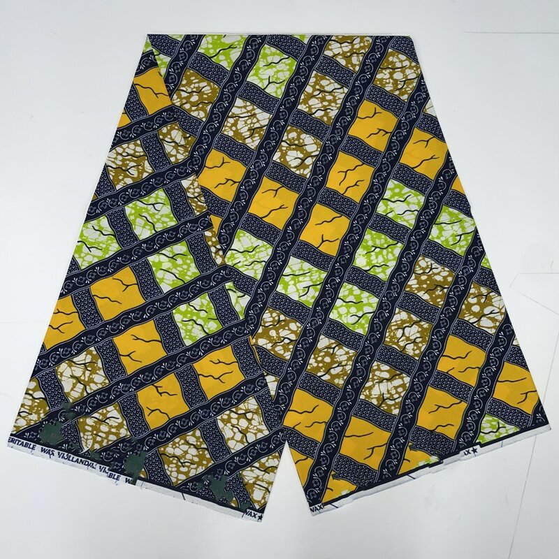 Tecidos de cera africanos de alta qualidade para patchwork, novo estilo, estampa de cera nigeriana, T4, 2024