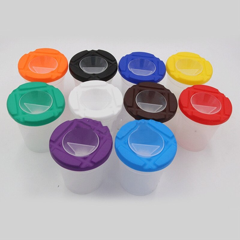 23-teiliges Aquarell-Pinsel-Set aus Kunststoff mit Pinsel-Reinigungsbechern, Paletten, tragbares Kunst-Set für Kinder für die